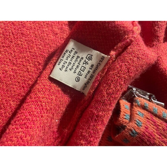 Vintage Neve Designs Zip Cardigan Sweater‎ Sz M Wool Blend Paisley Floral Design - Picture 7 of 14